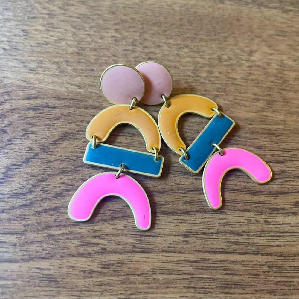 Colorful Madewell Earrings! Worn only once